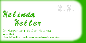 melinda weller business card